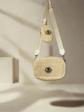 Evil Eye Woven Crossbody Bag