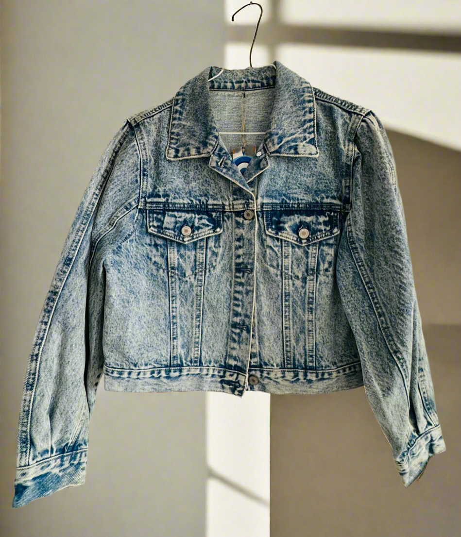 Denim Washed Evil Evil Patch Jacket