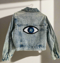Denim Washed Evil Evil Patch Jacket