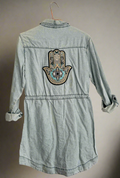 Hamsa Hand Denim Dress