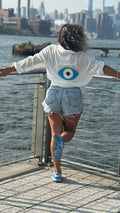 Evil Eye Cover Up White Shirt