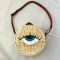 Tears Of Gold Woven Straw Bag