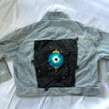 Galaxy Evil Eye Oversized Jean Jacket